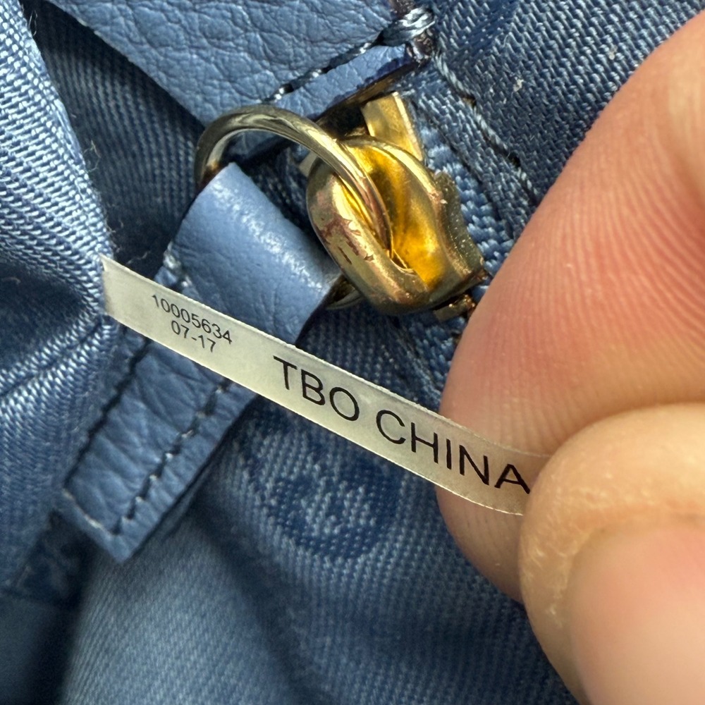 Tory Burch Kira Pebbled Leather Convertible Crossbody Shoulder‎ Bag Blue - Picture 10 of 13